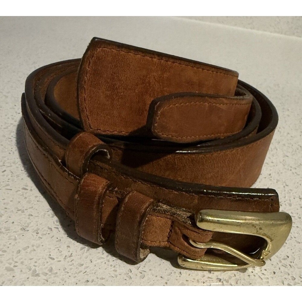 Brown Cow Leather Belt Cabela’s Brand Unisex Size42 Excellent Condition